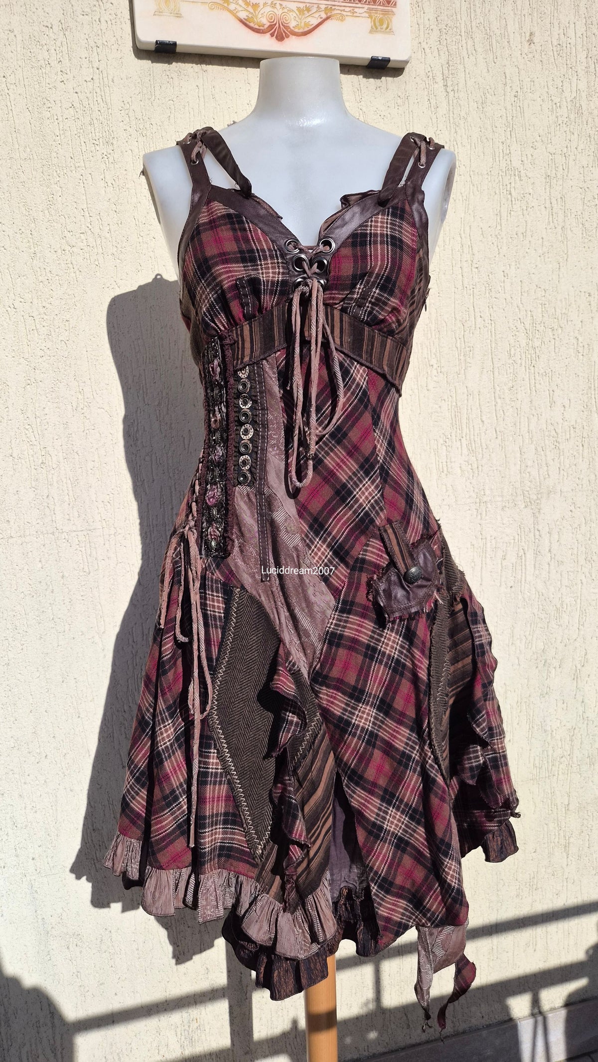 Robe destructurée tons marron