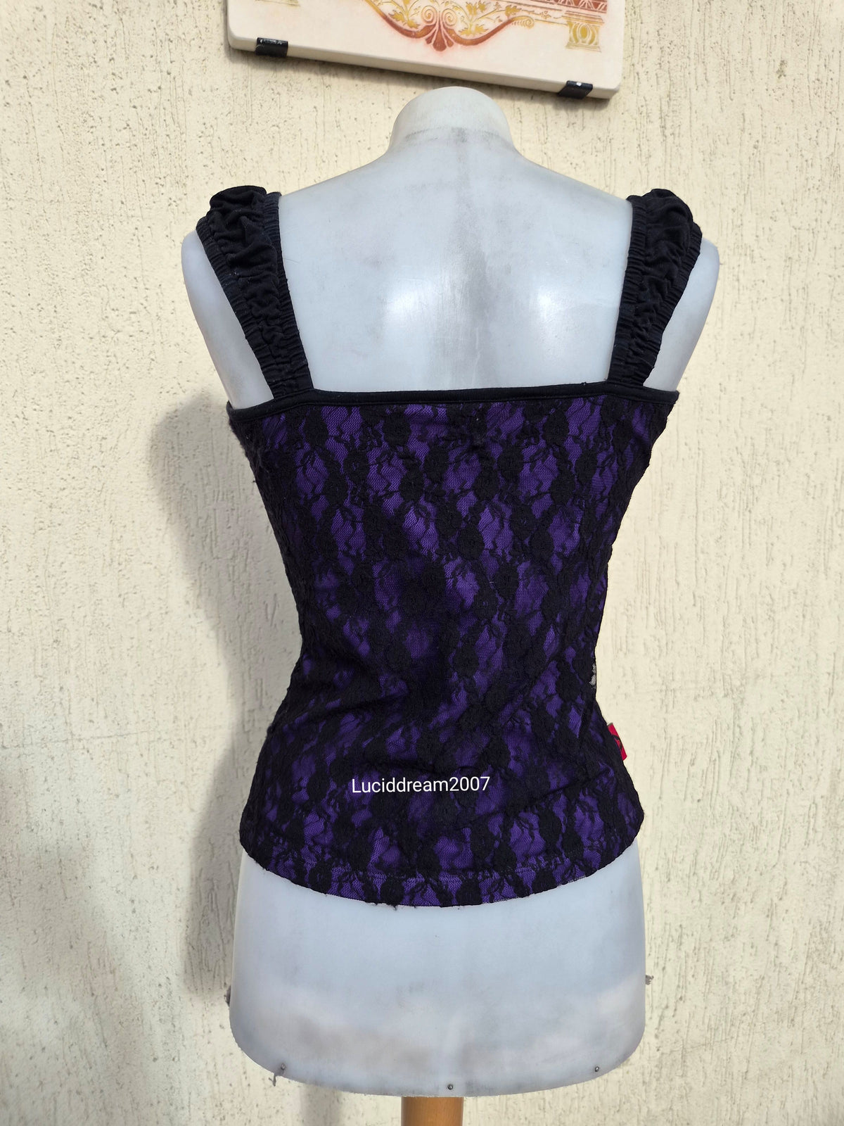 Haut violet et noir Queen of Darkness