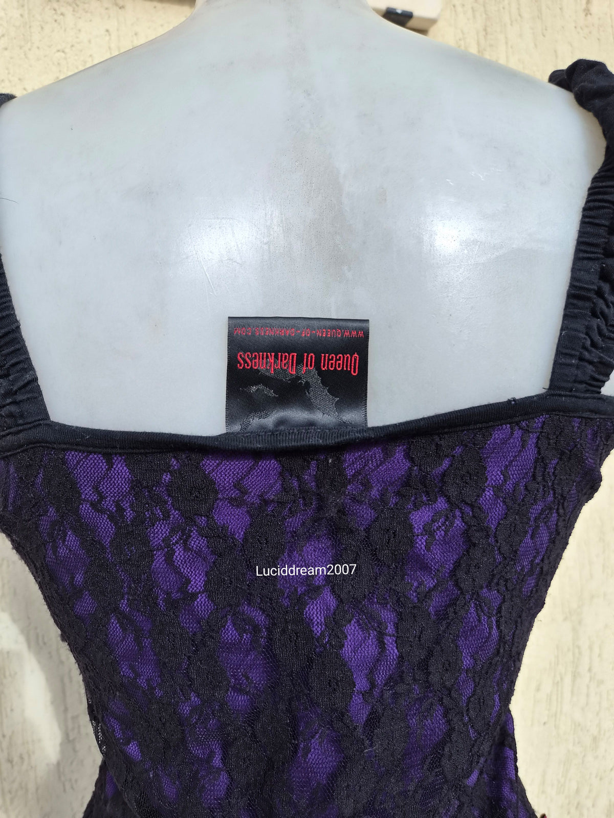 Haut violet et noir Queen of Darkness