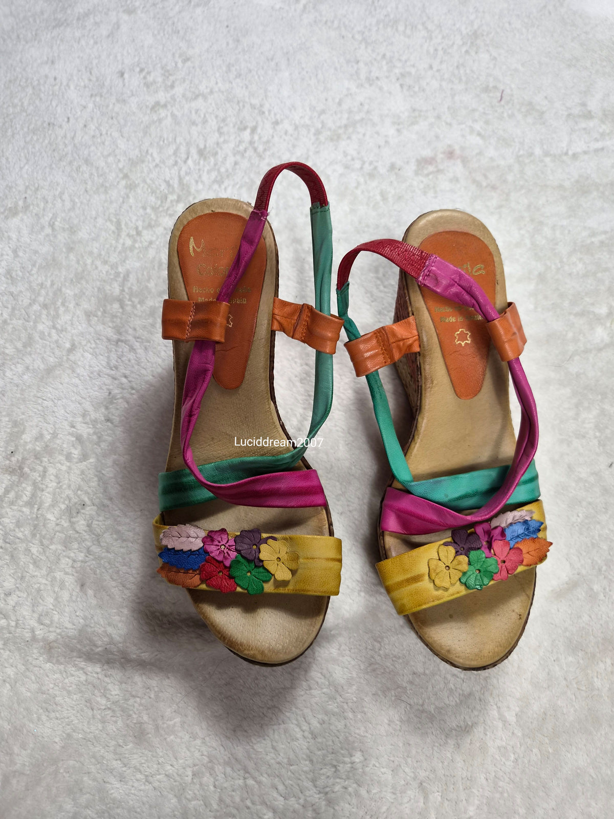 Chassures à plateformes multicolores