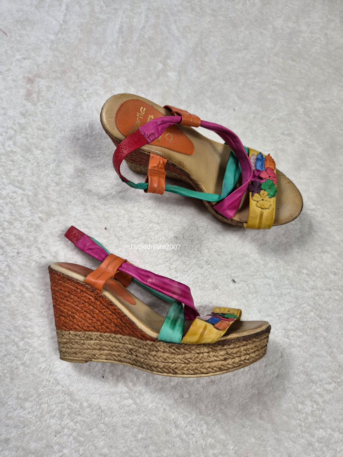 Chassures à plateformes multicolores
