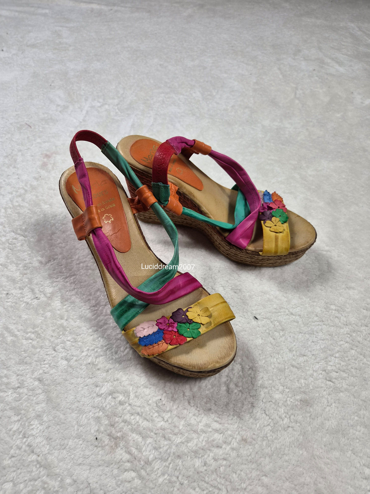 Chassures à plateformes multicolores