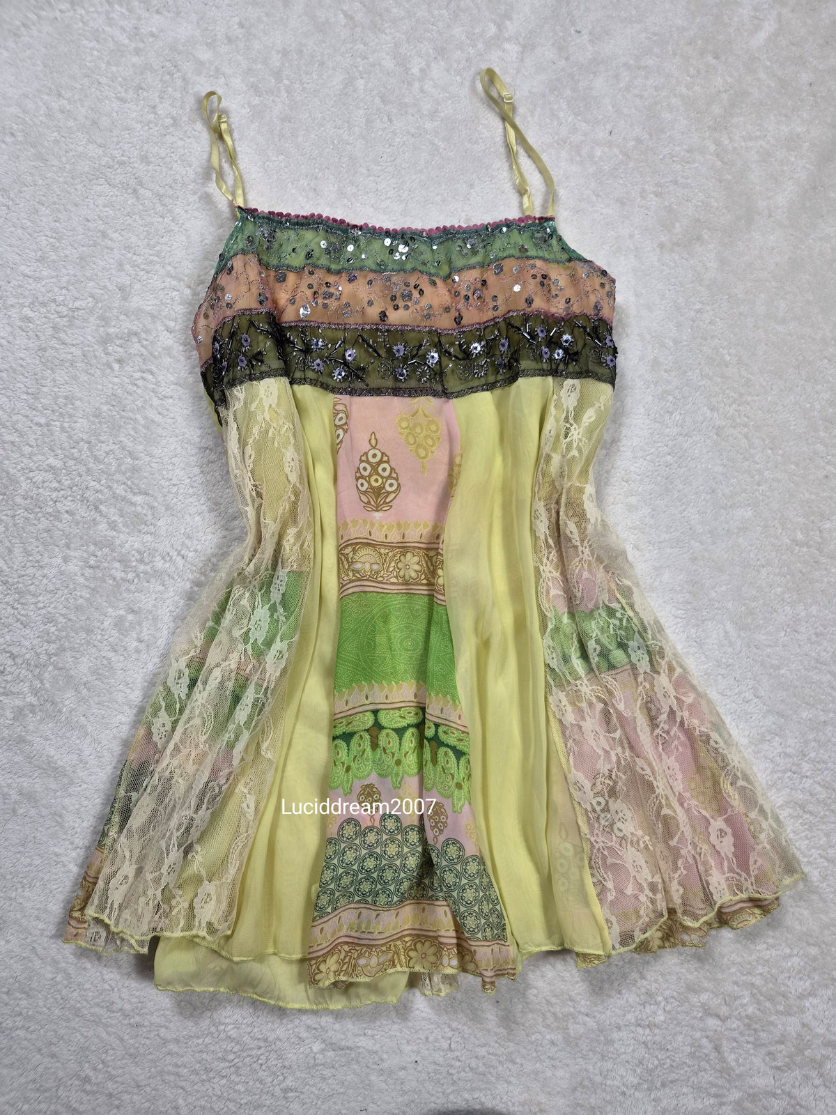 Embroidered voile top
