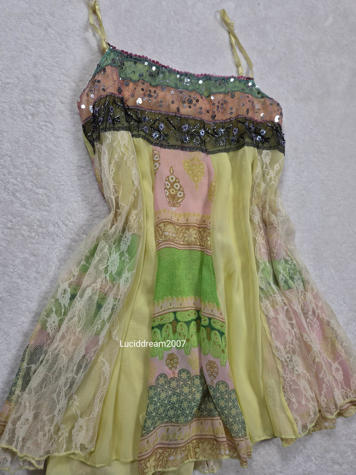 Embroidered voile top