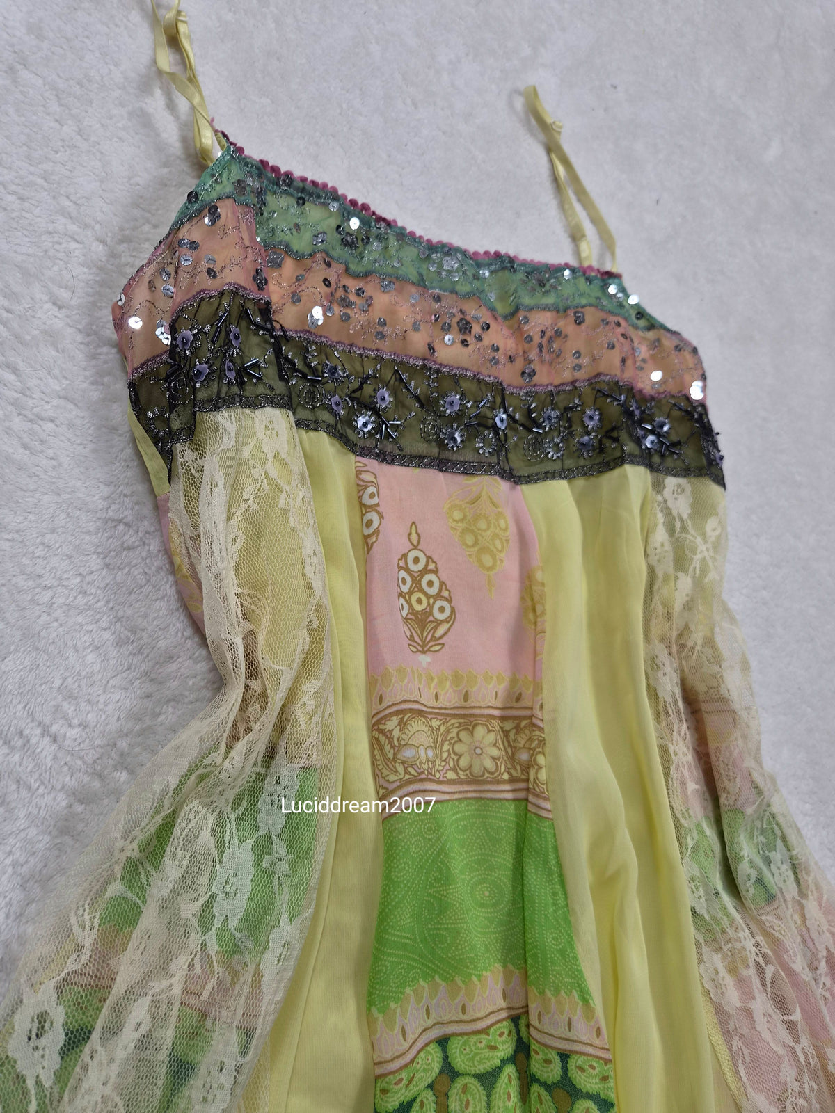 Embroidered voile top