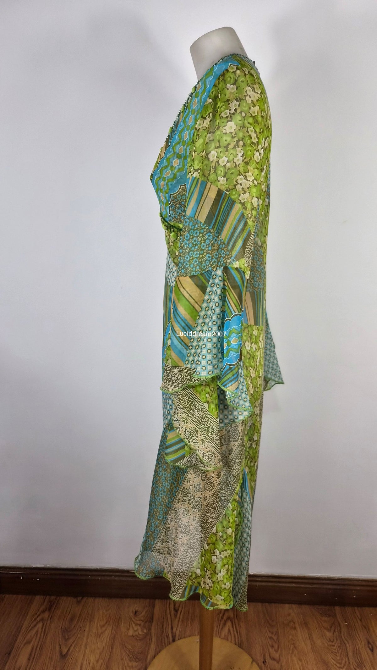 Robe de plage tons verts