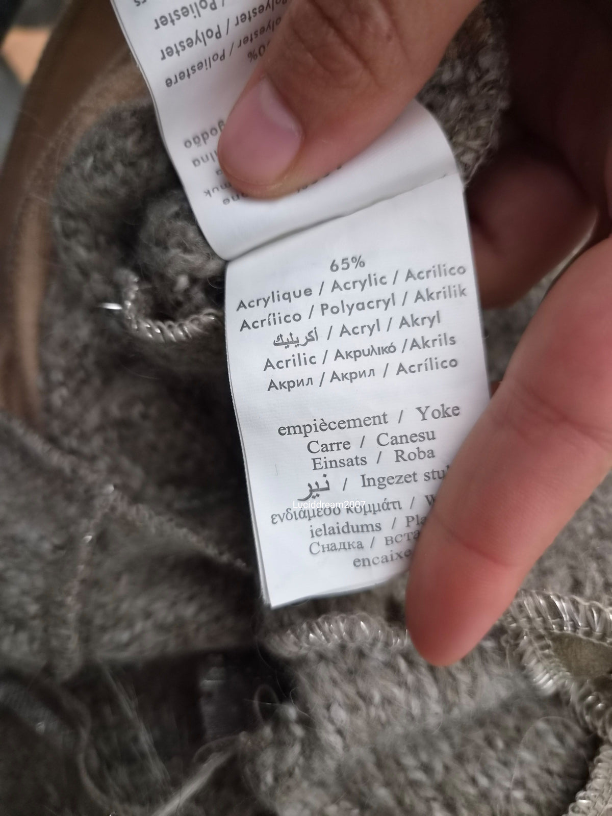 Veste effet patchwork col fausse fourrure