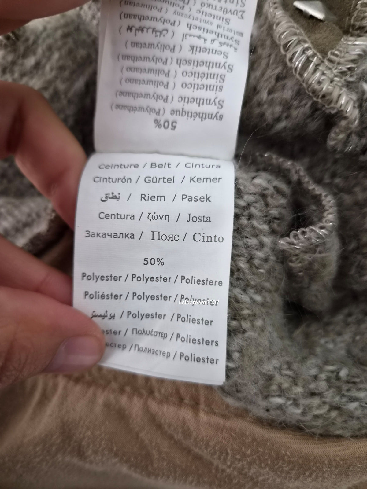 Veste effet patchwork col fausse fourrure