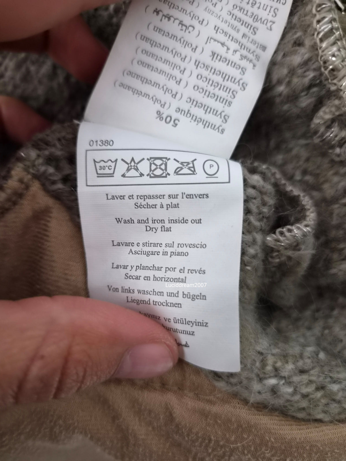 Veste effet patchwork col fausse fourrure
