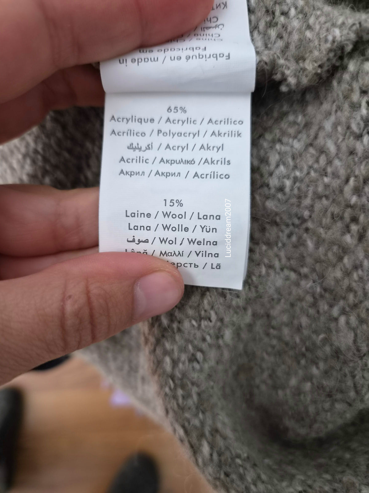 Veste taupe col fausse fourure