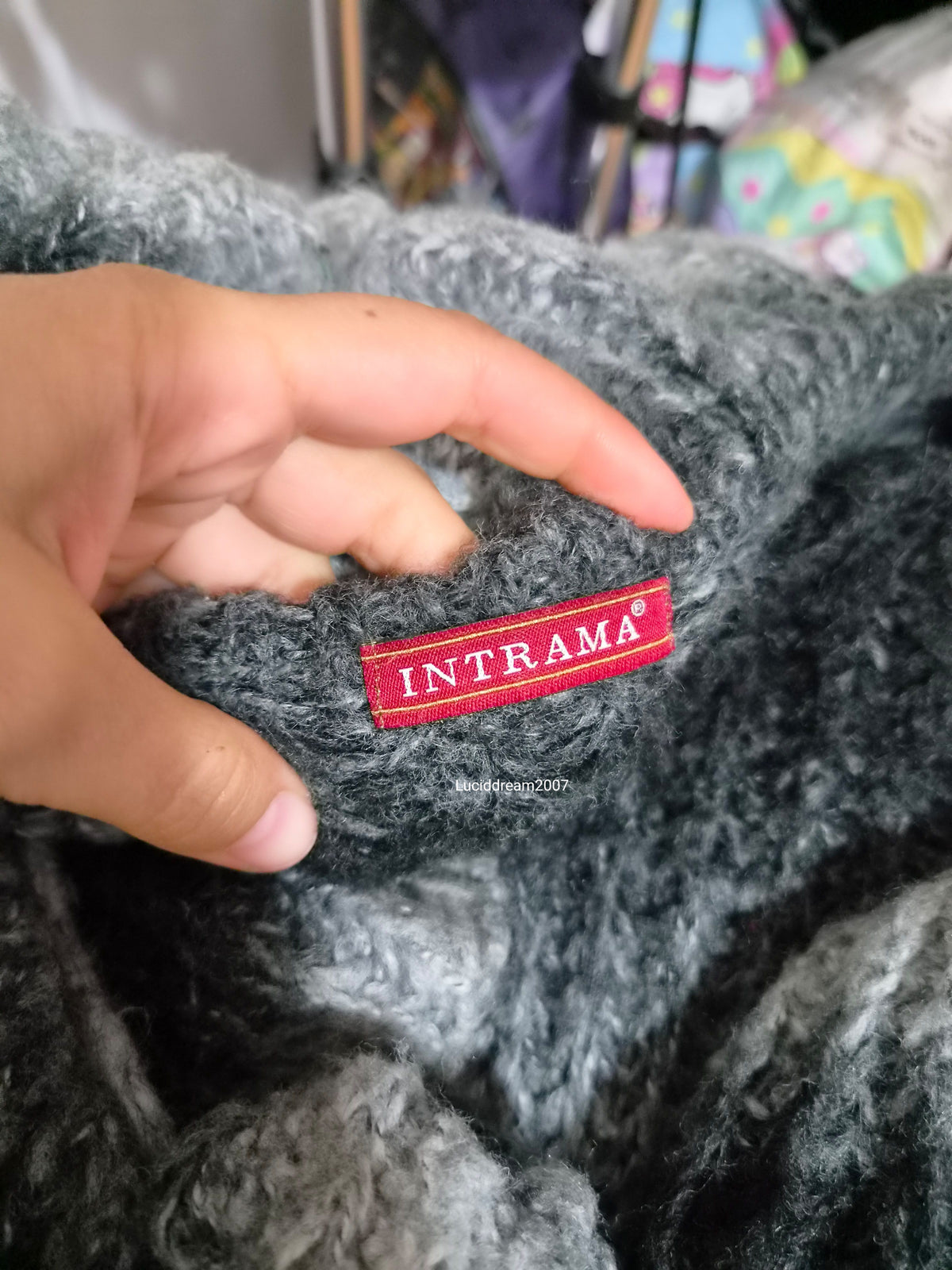 Cardigan laine et mohair à volants gris