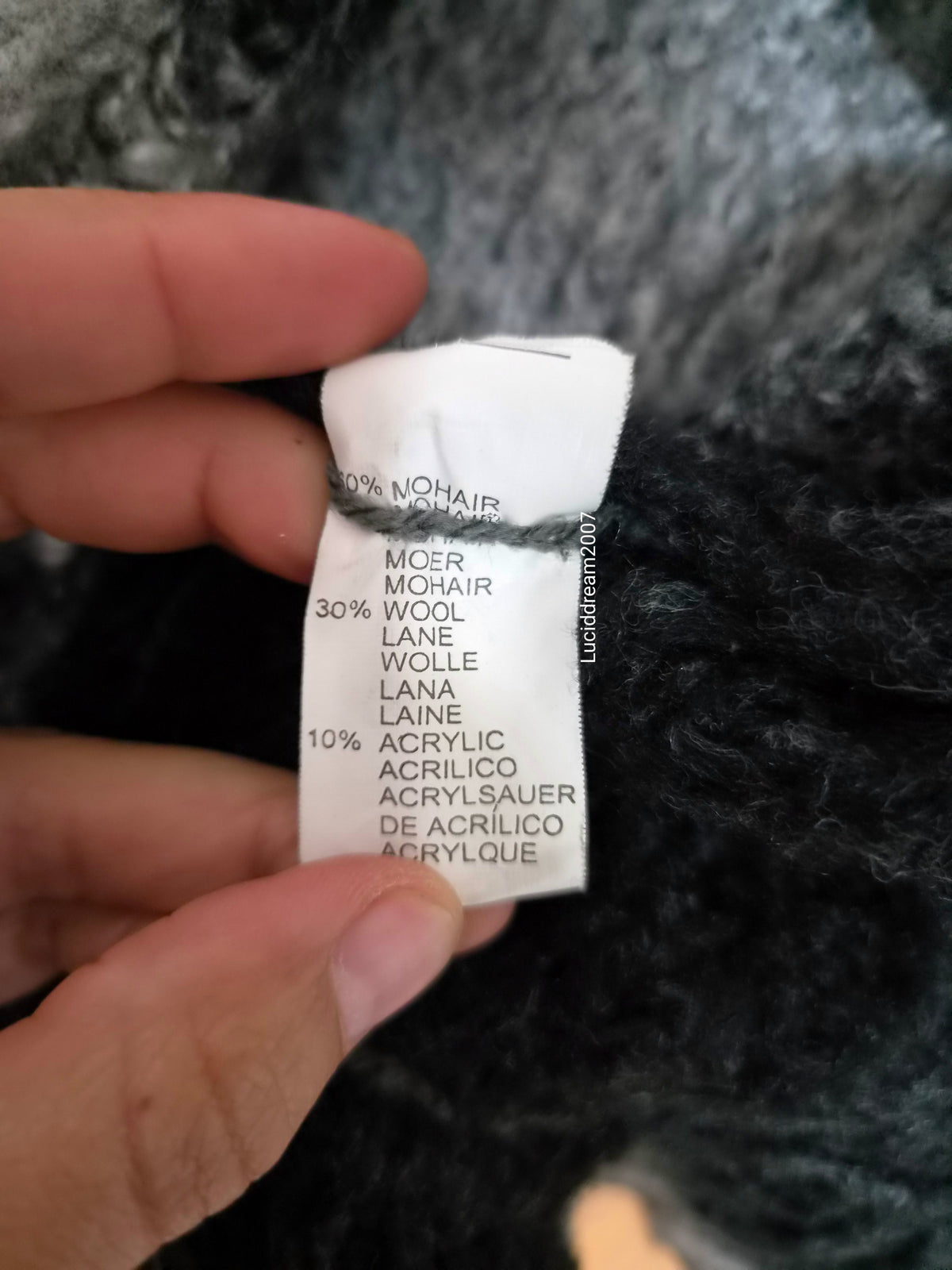 Cardigan laine et mohair à volants gris
