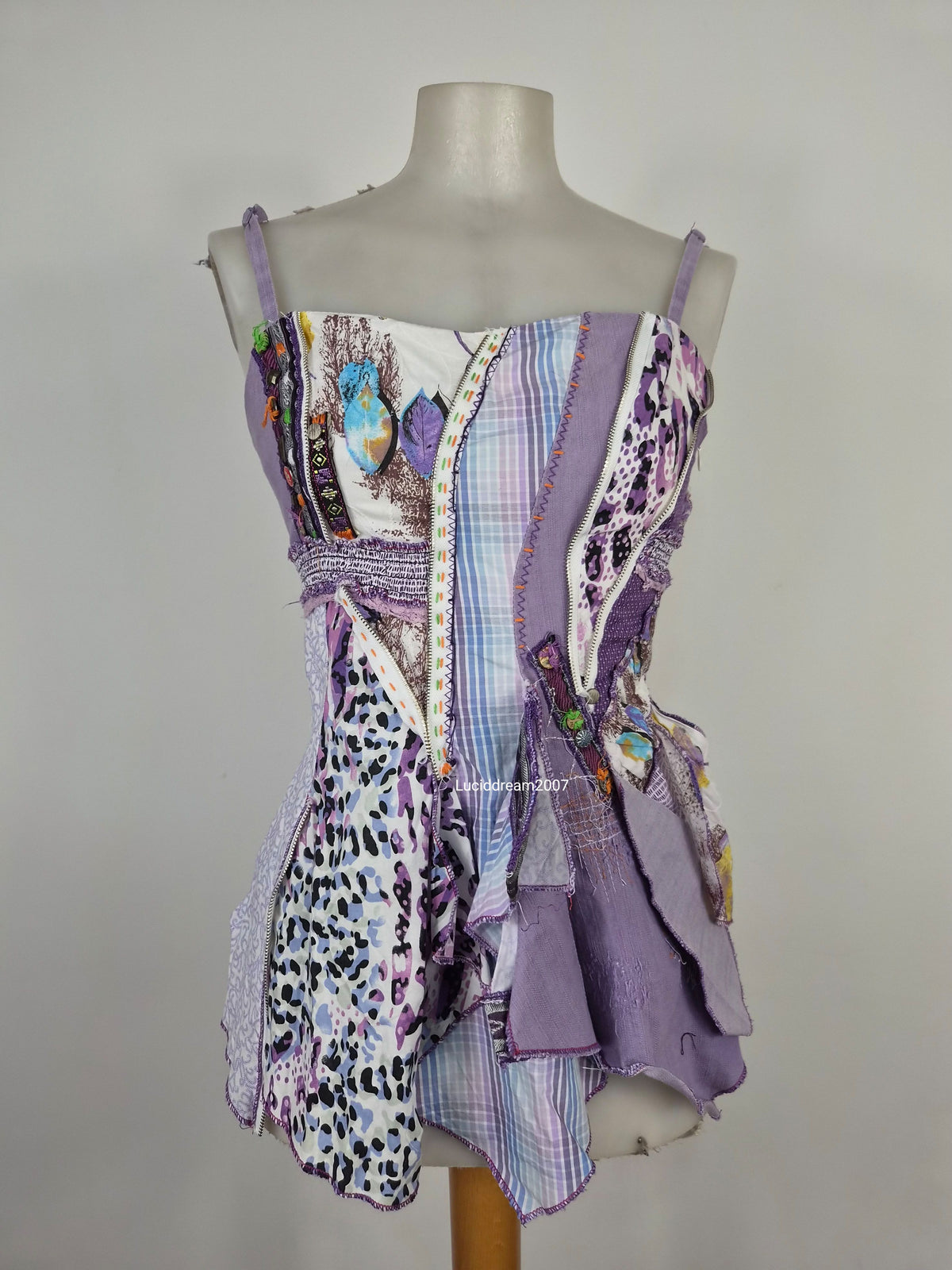 Haut patchwork tons lila