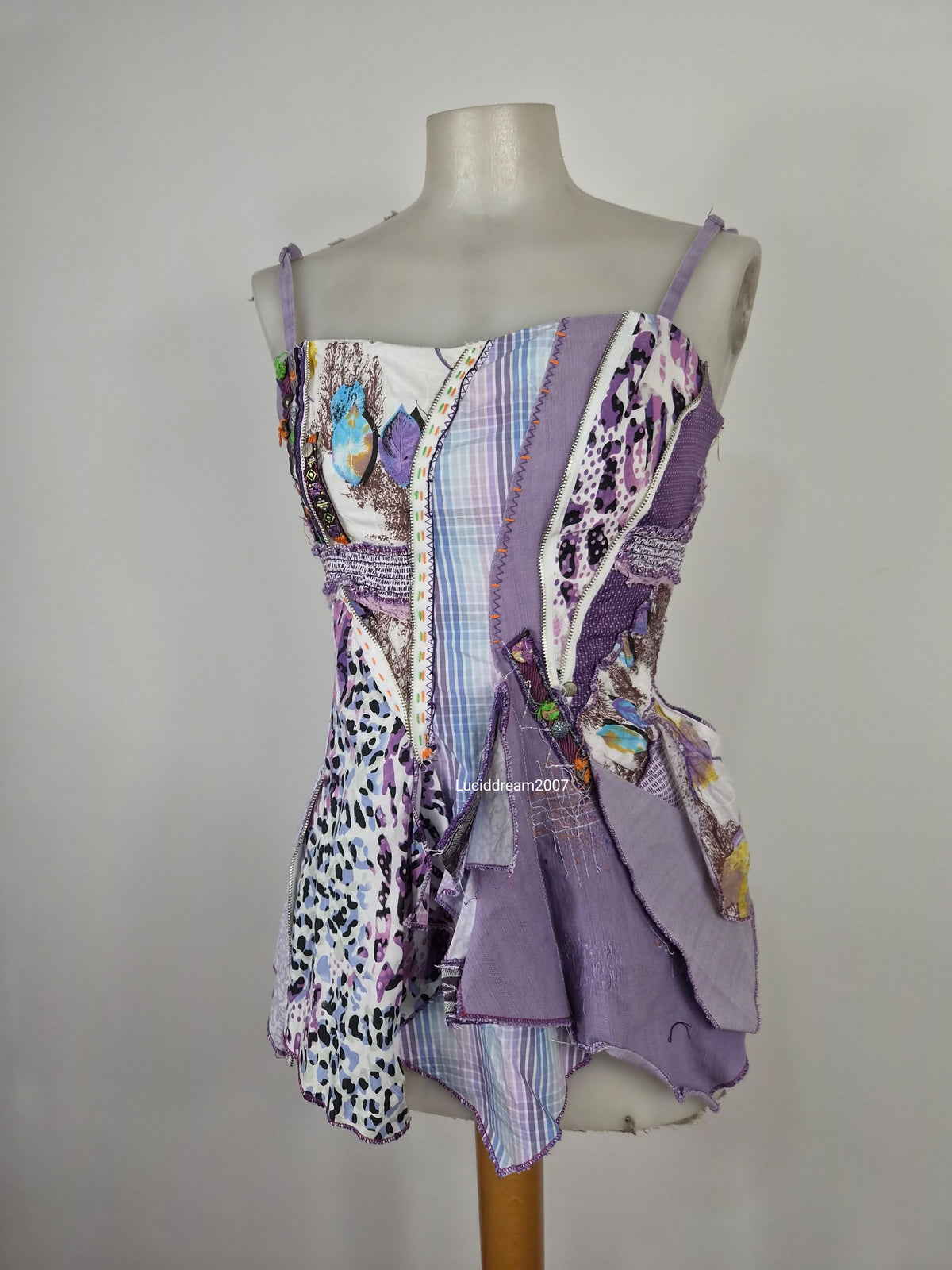 Haut patchwork tons lila