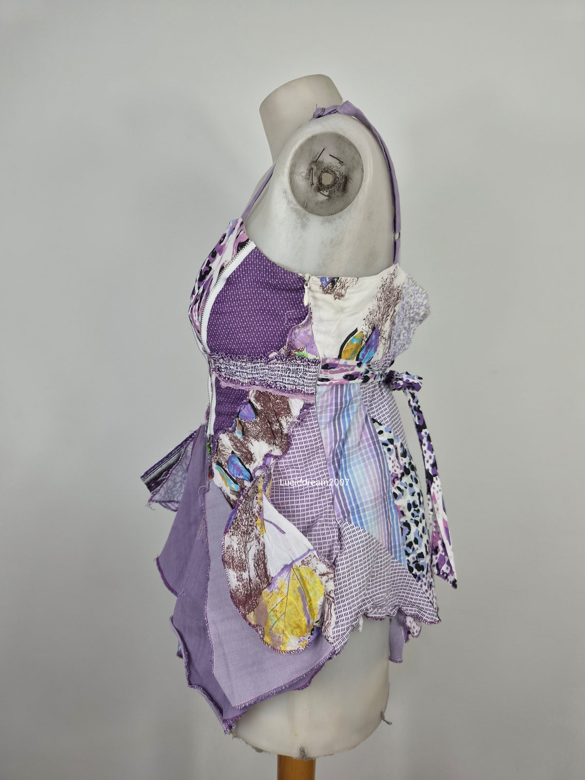 Haut patchwork tons lila