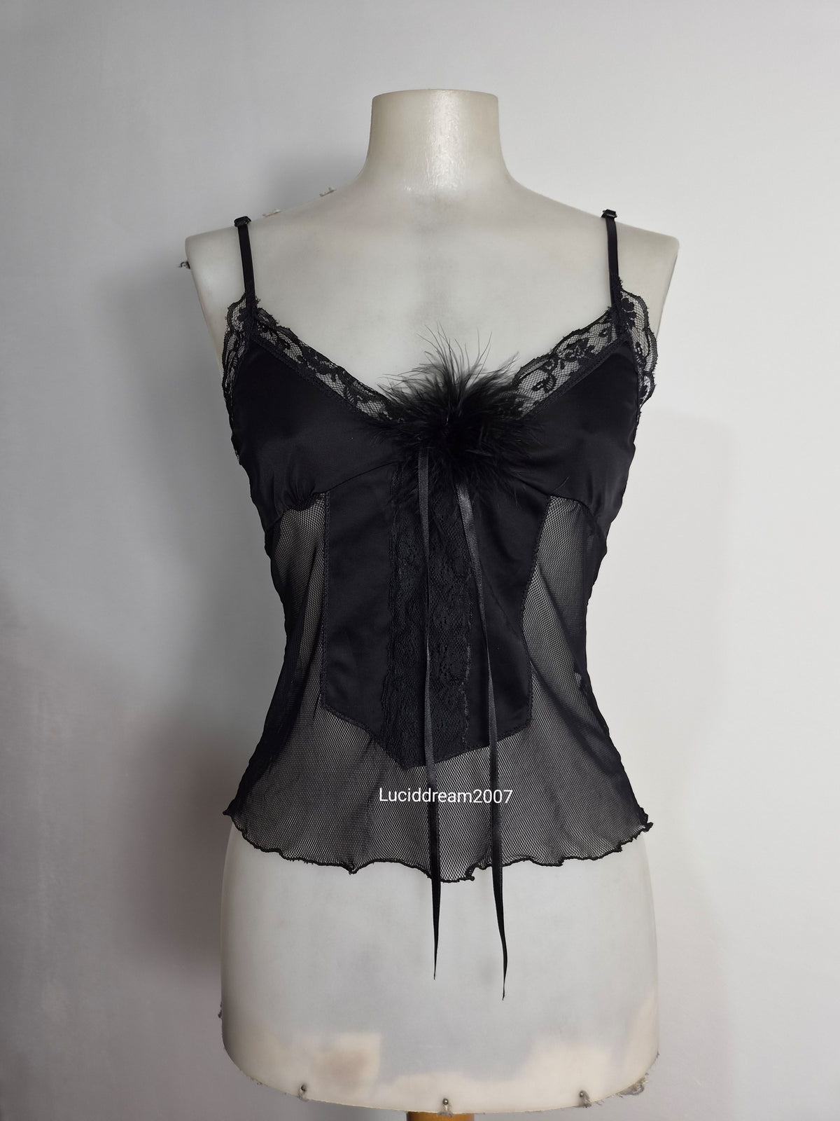 Haut esprit lingerie noir