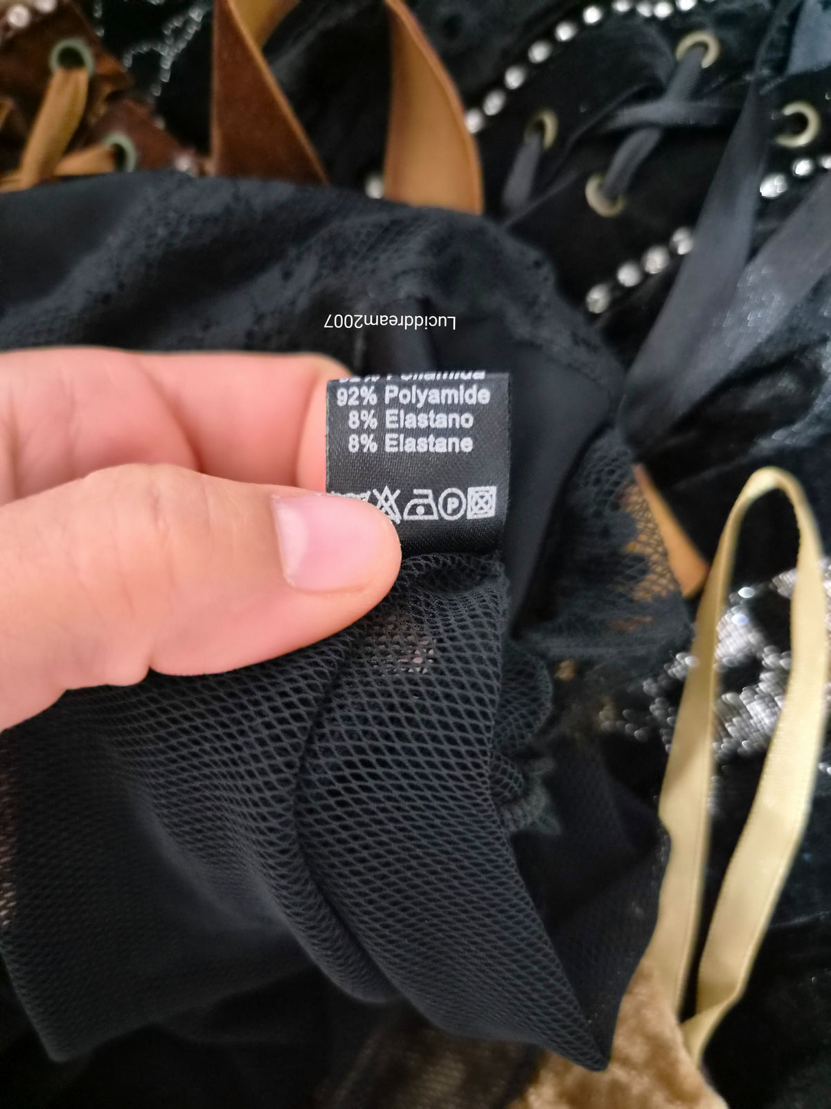 Haut esprit lingerie noir