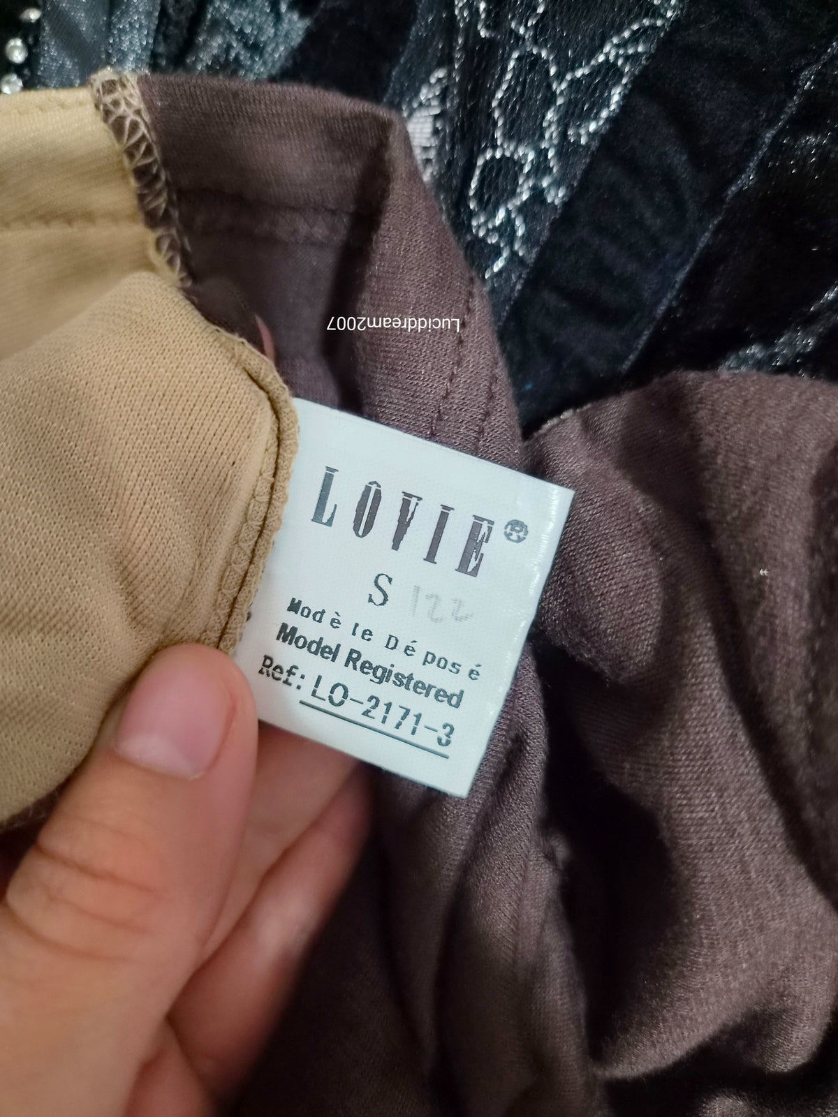 Haut esprit corset tons marron et doré