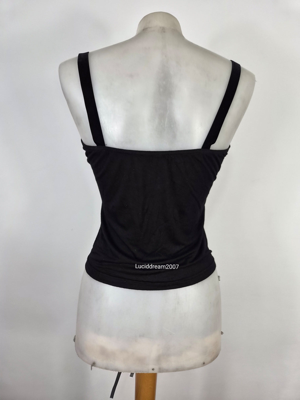 Haut esprit corset noir en velours