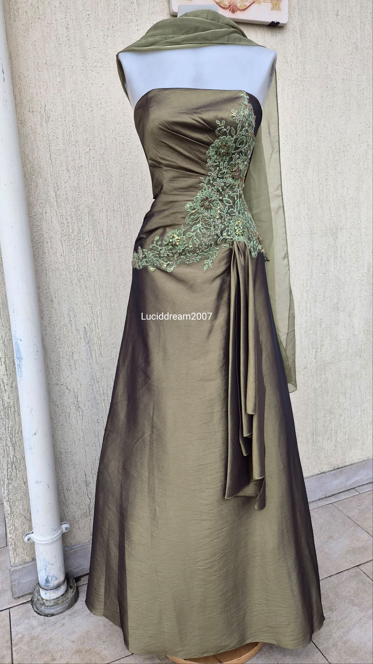 Robe bustier verte
