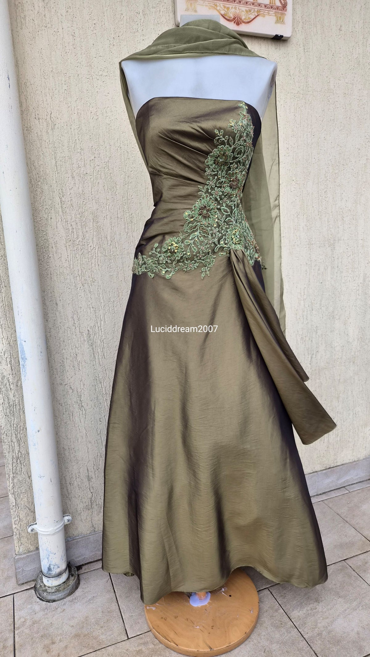 Robe bustier verte