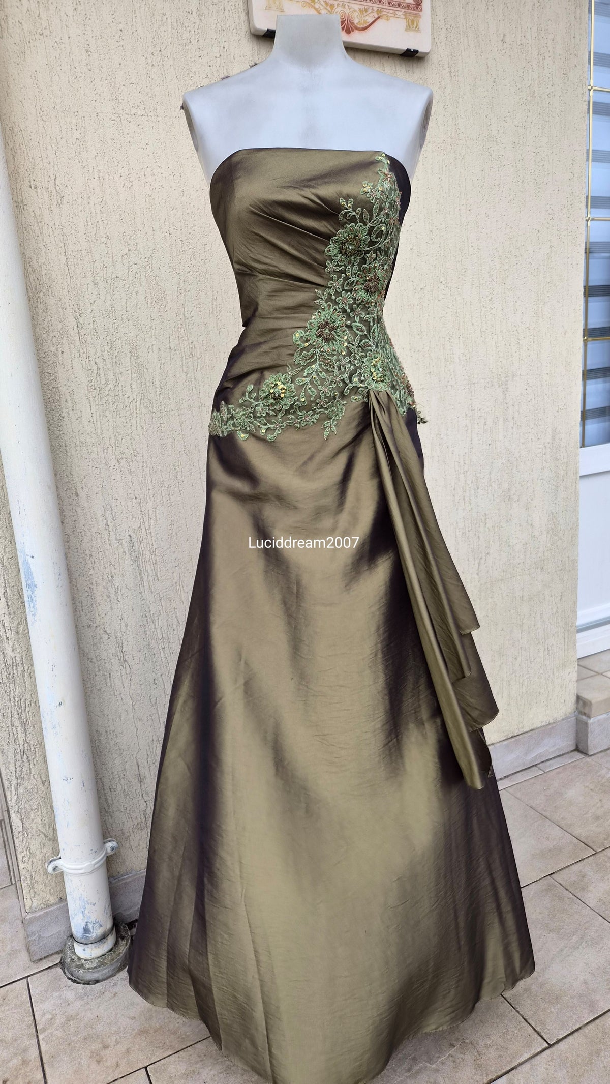 Robe bustier verte