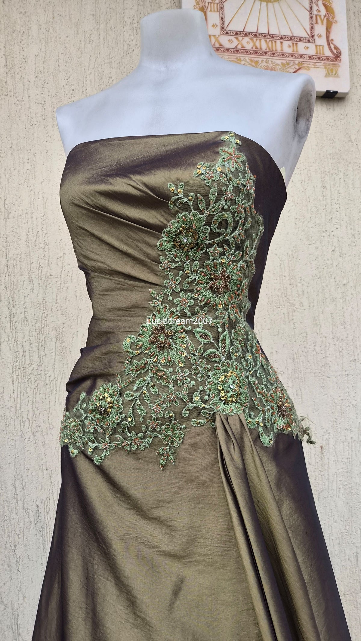 Robe bustier verte