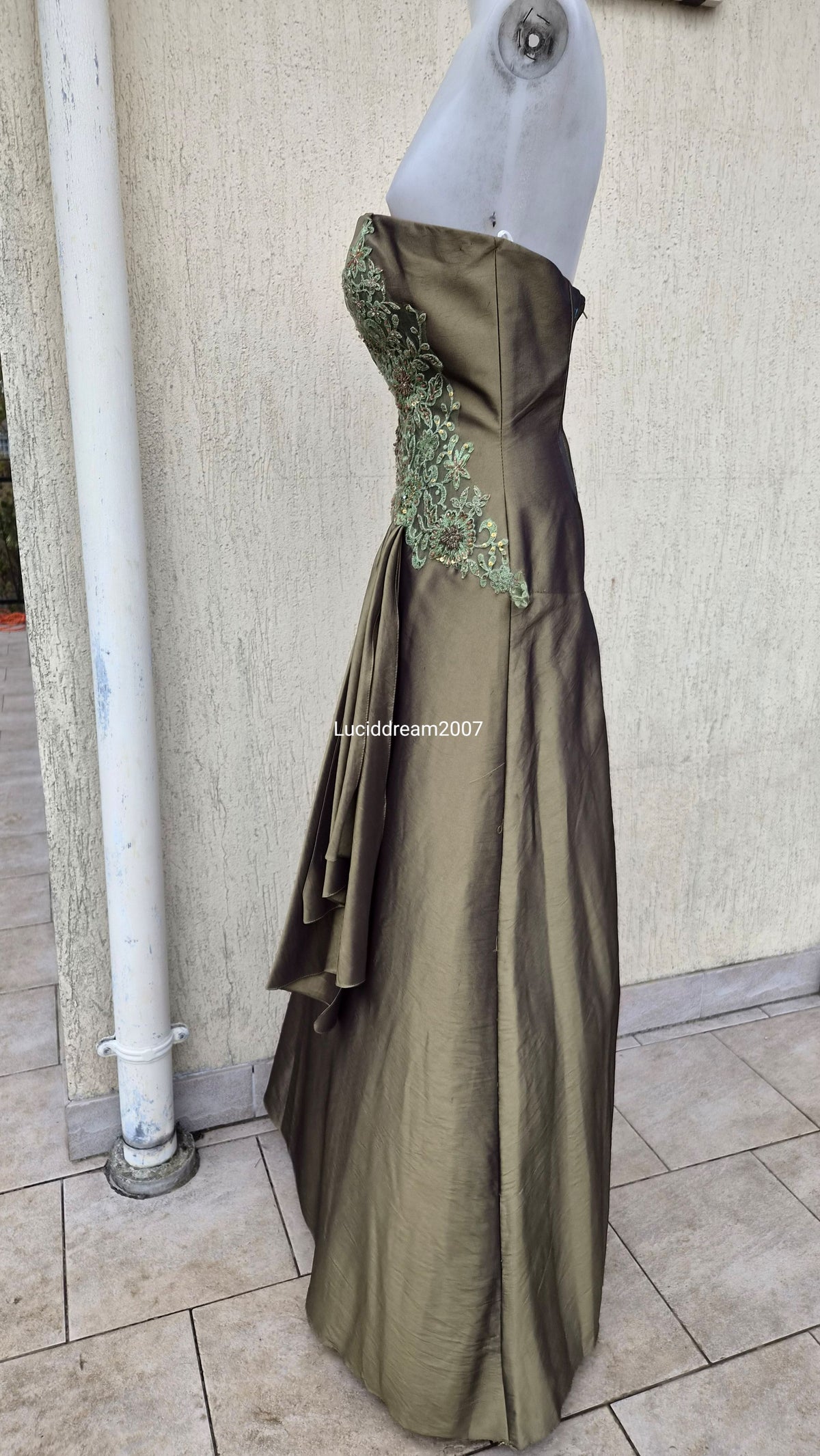 Robe bustier verte