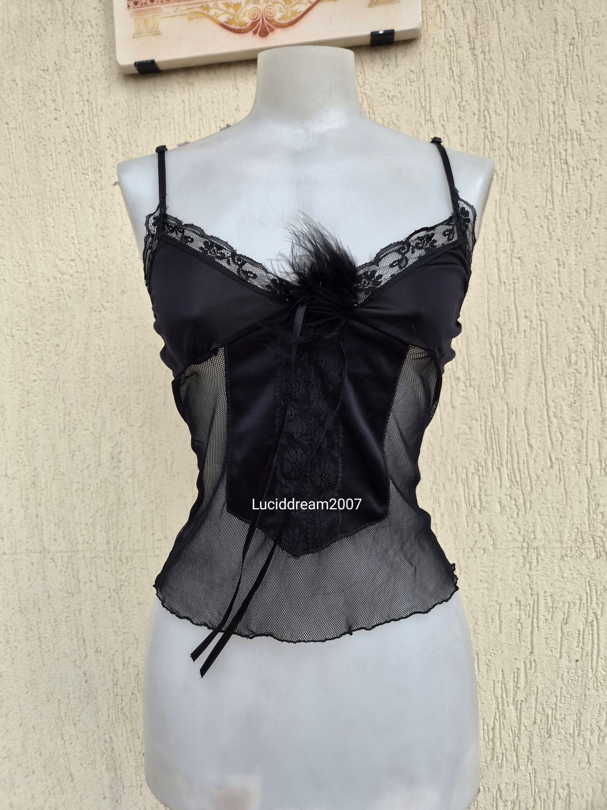 Haut esprit lingerie noir