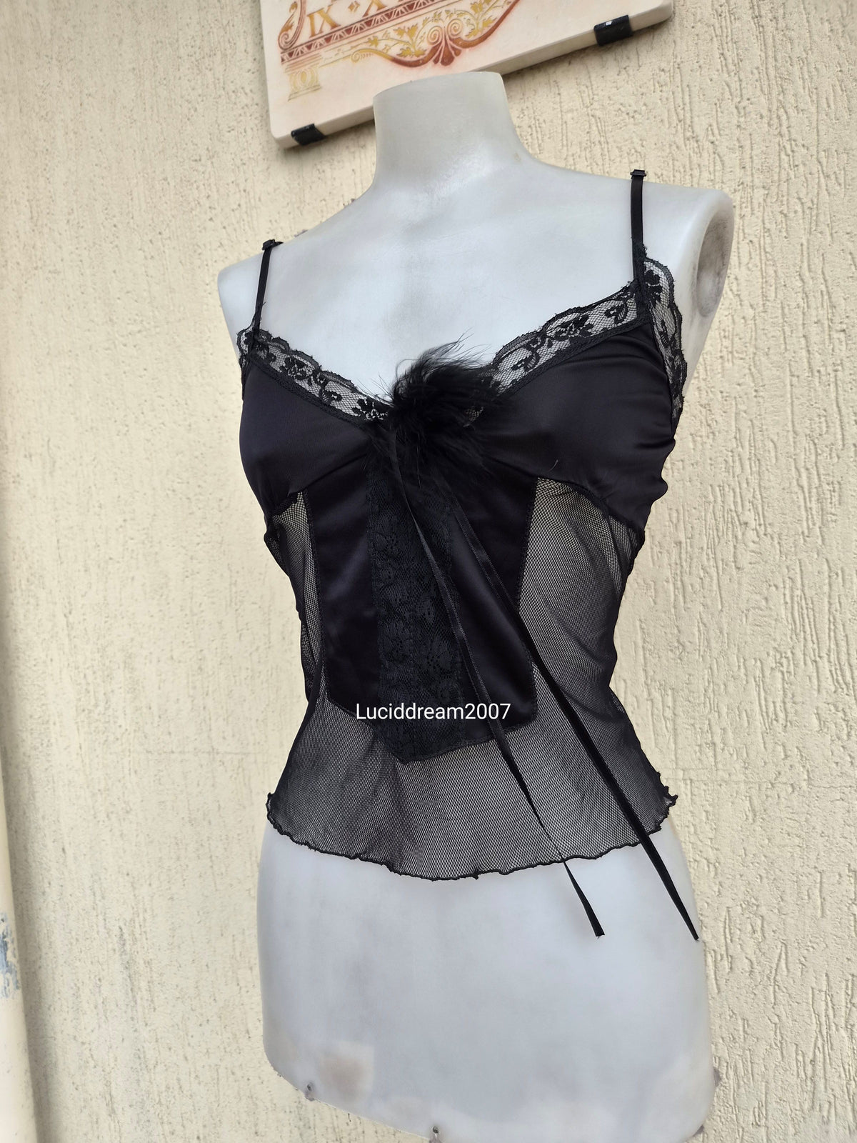 Haut esprit lingerie noir