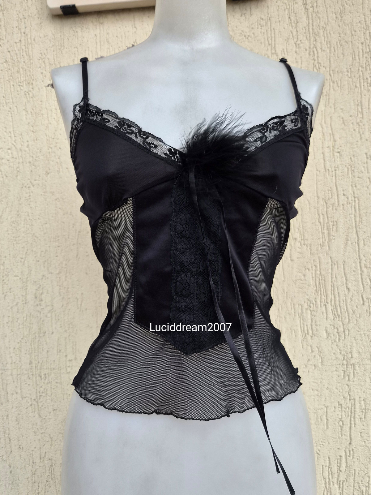 Haut esprit lingerie noir