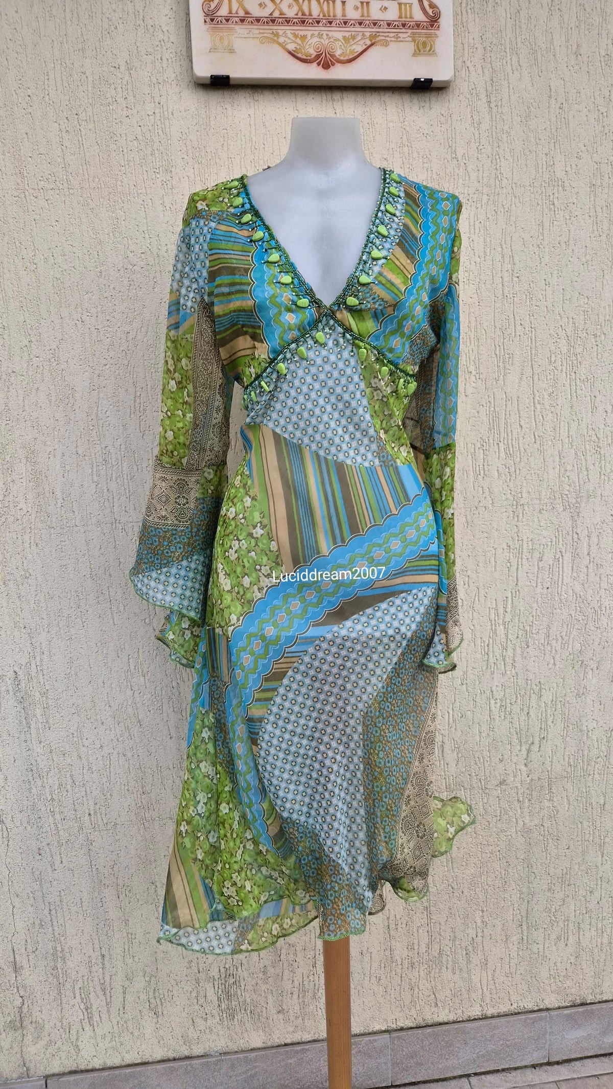 Robe de plage tons verts