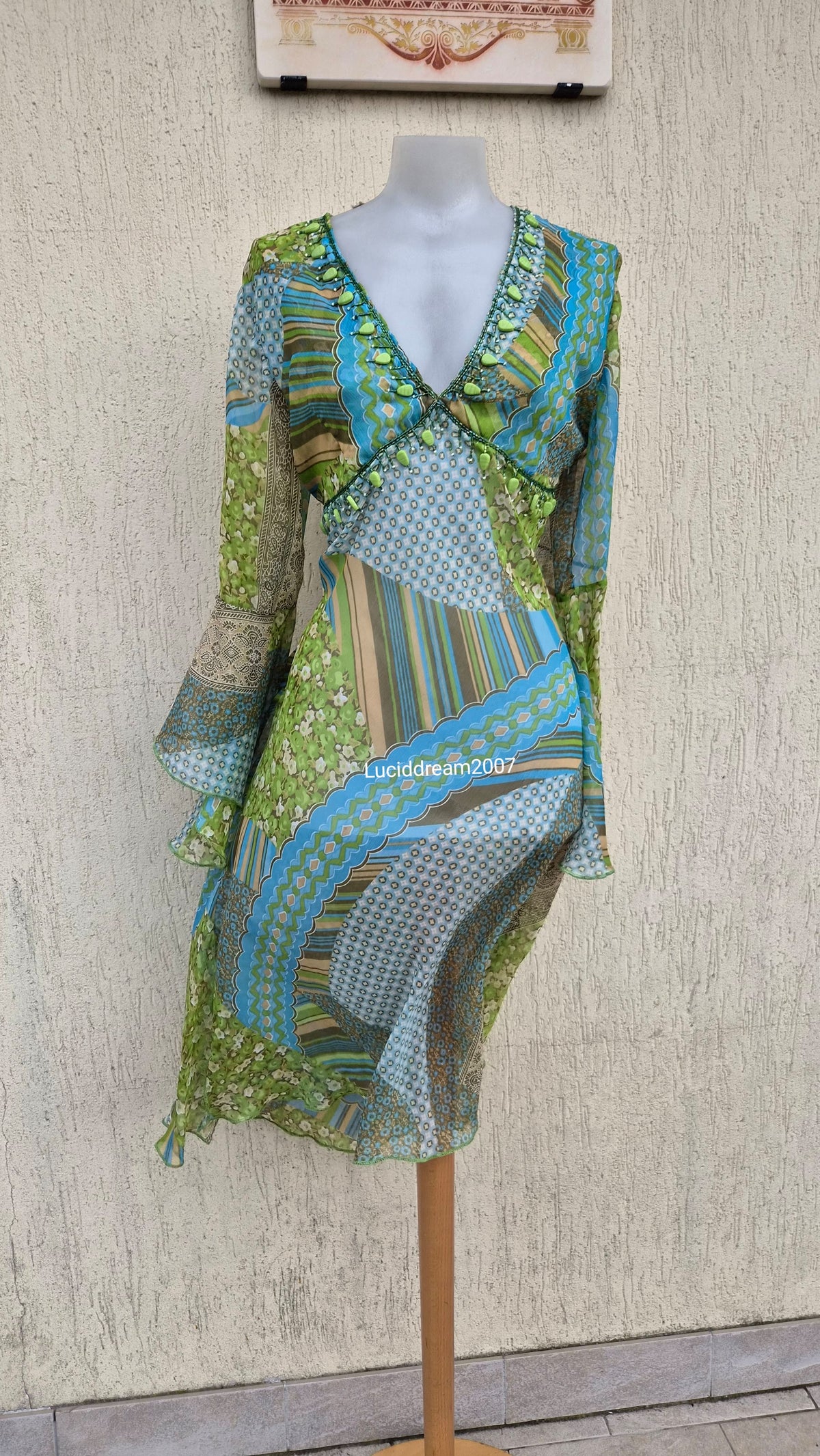Robe de plage tons verts
