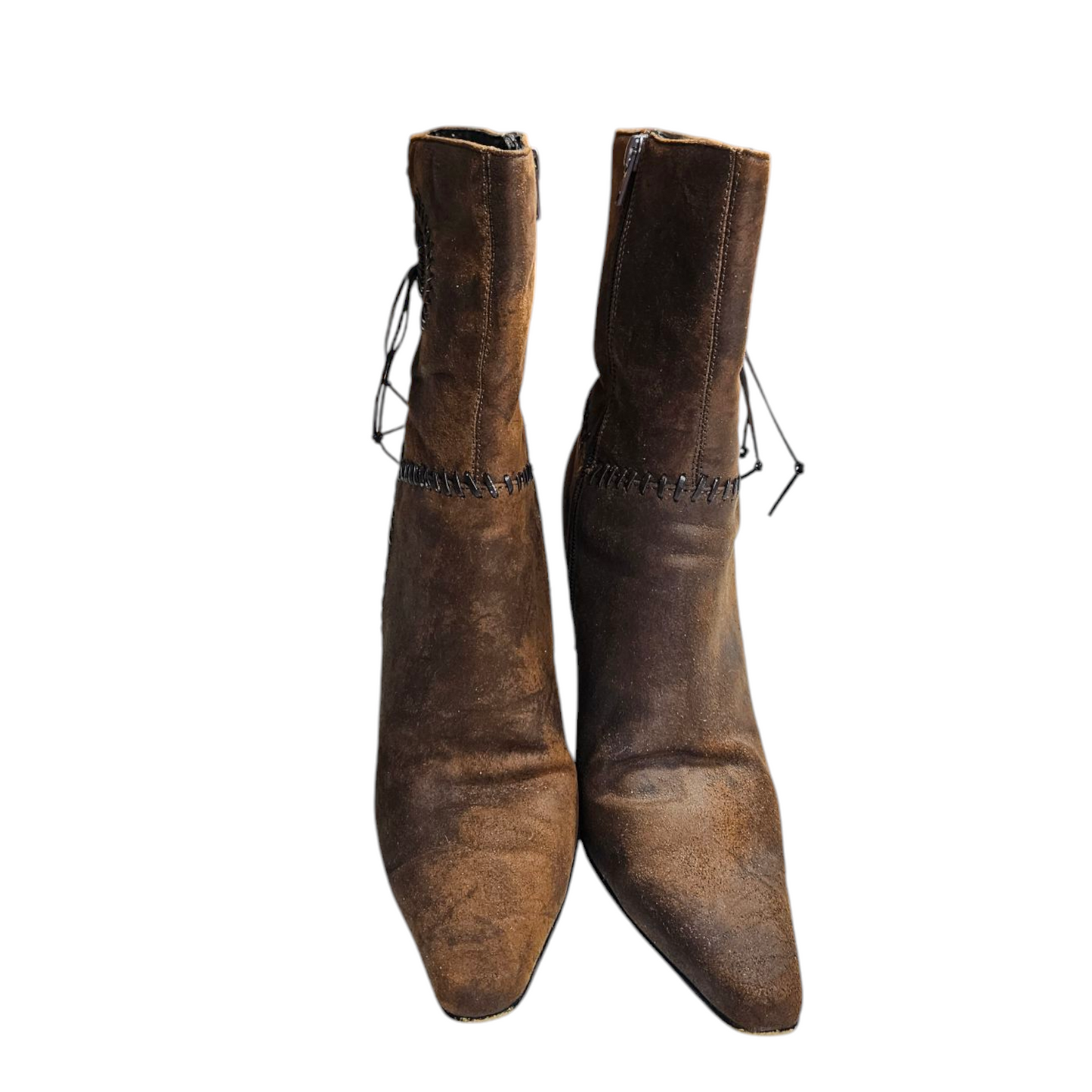 Bottines vintages détails surpiqures