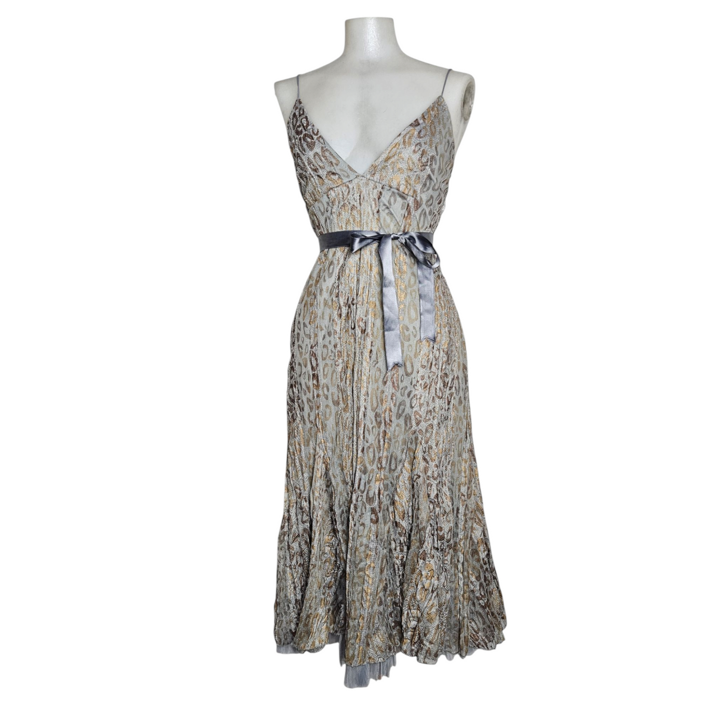 Robe en dentelle motif léopard