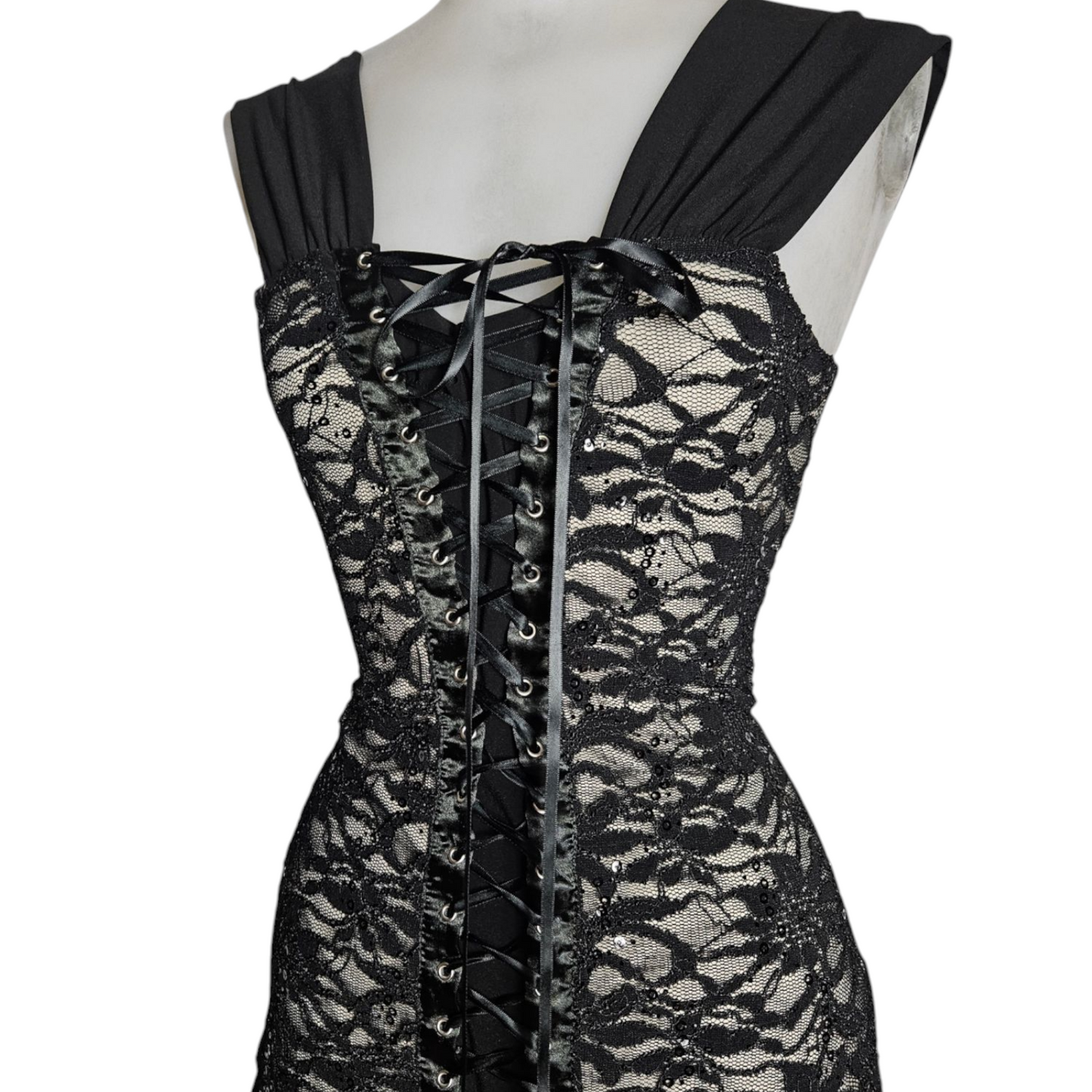 Ruffled lace dress