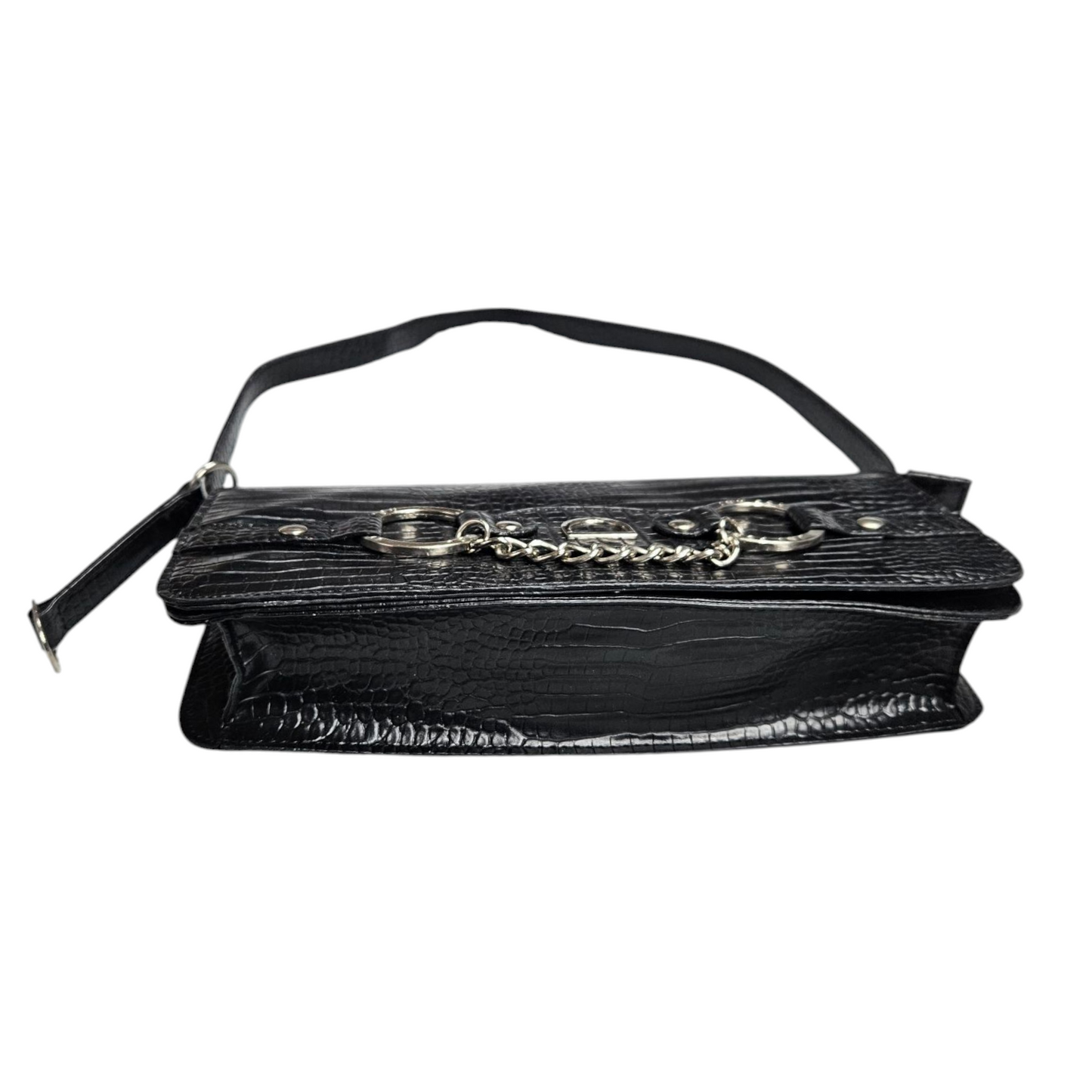 Sac baguette effet crocodile en similicuir