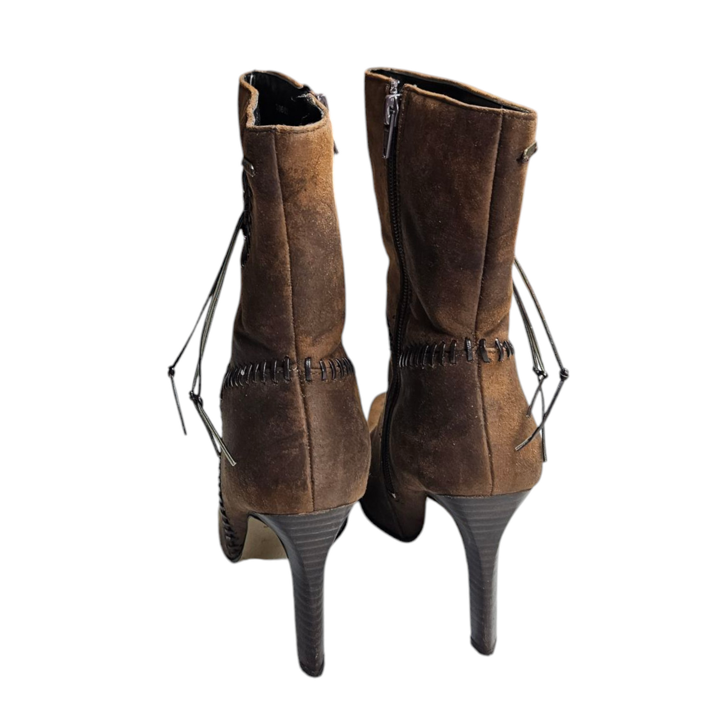 Bottines vintages détails surpiqures