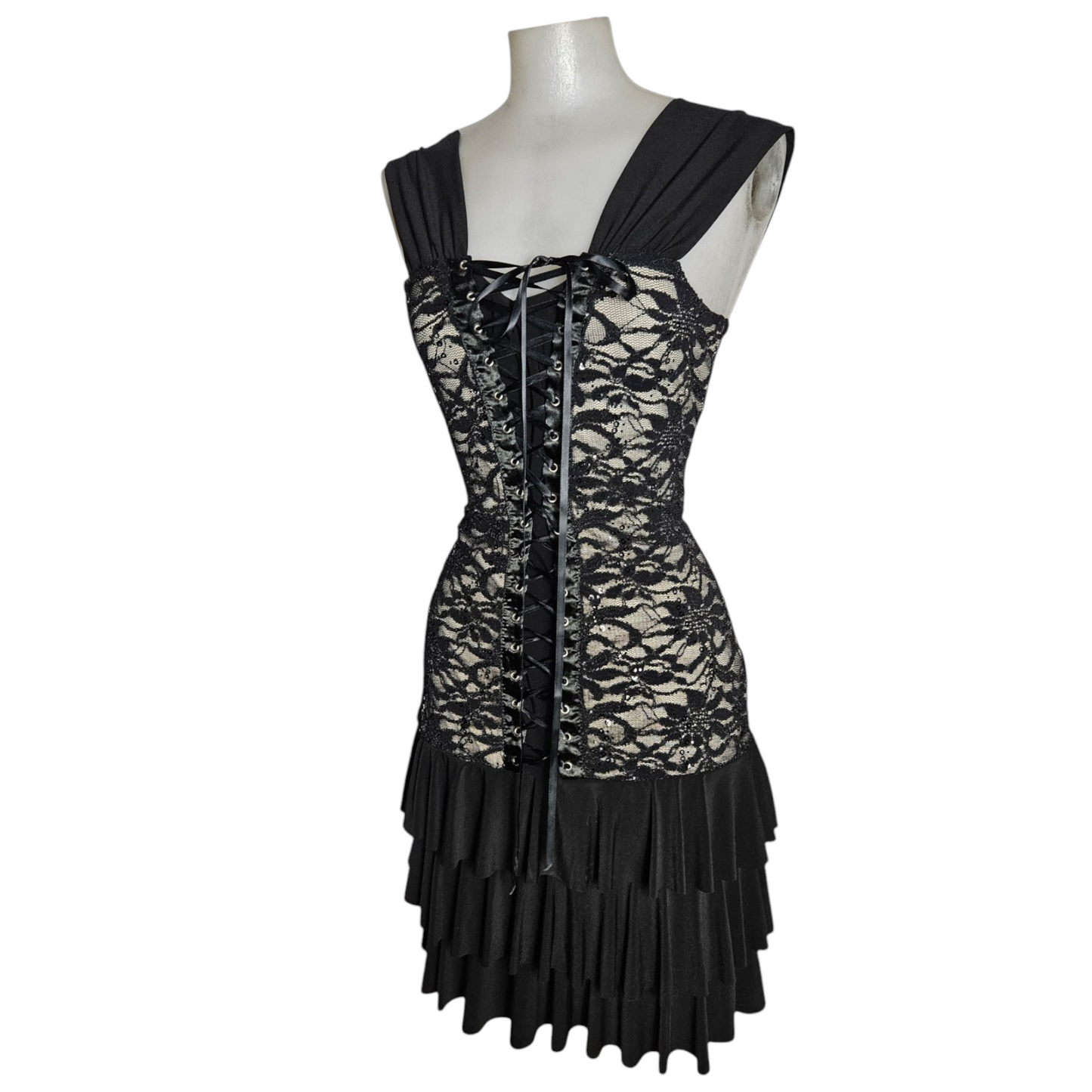 Ruffled lace dress