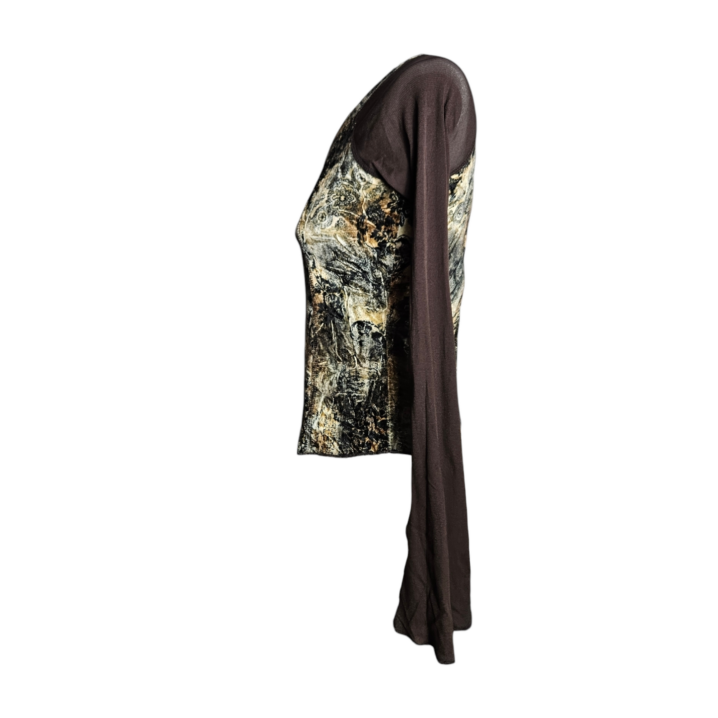 Top in voile and short velvet