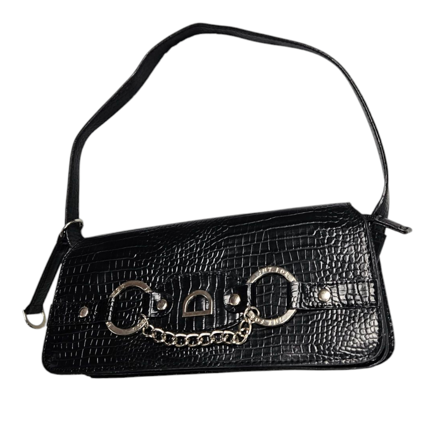 Sac baguette effet crocodile en similicuir