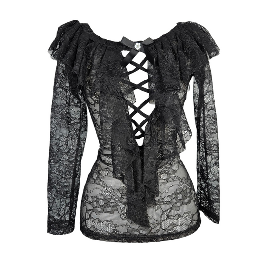 Ruffled lace top