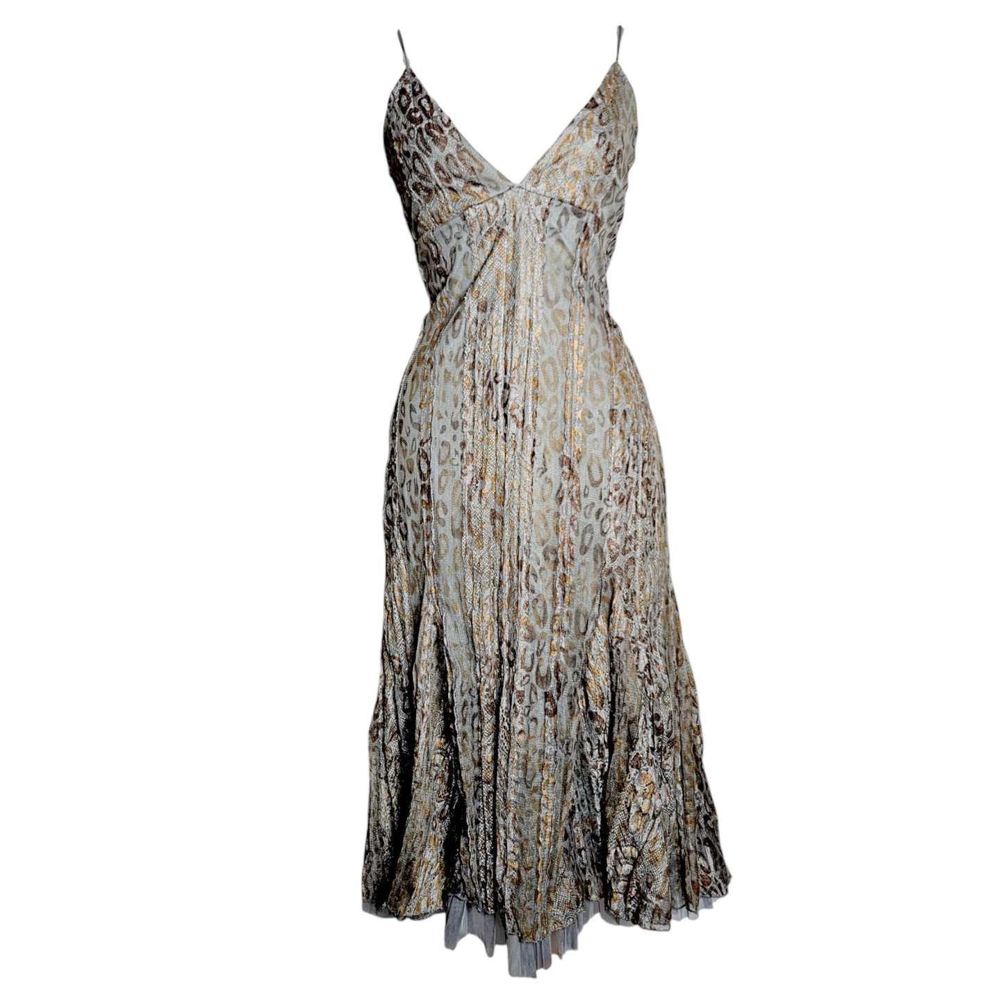 Robe en dentelle motif léopard
