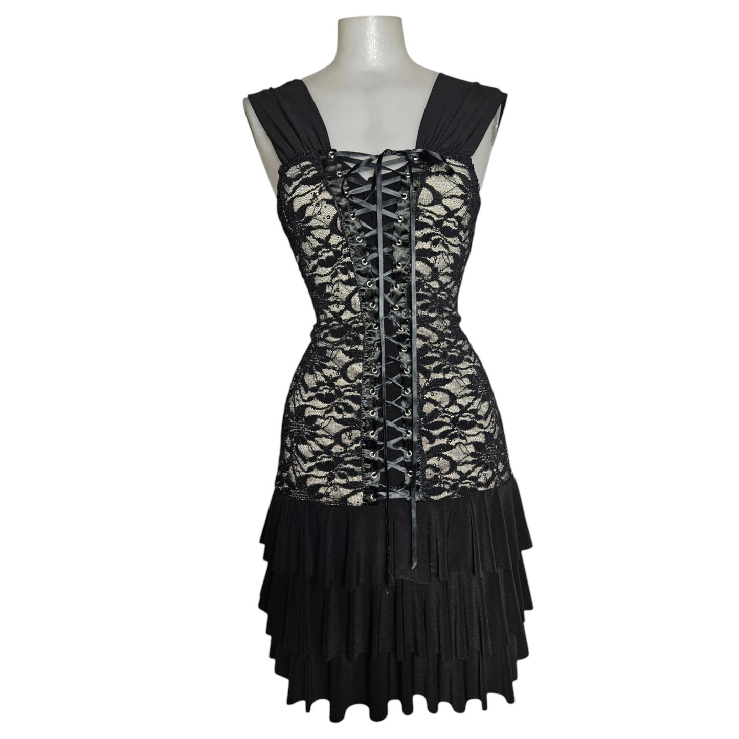 Ruffled lace dress