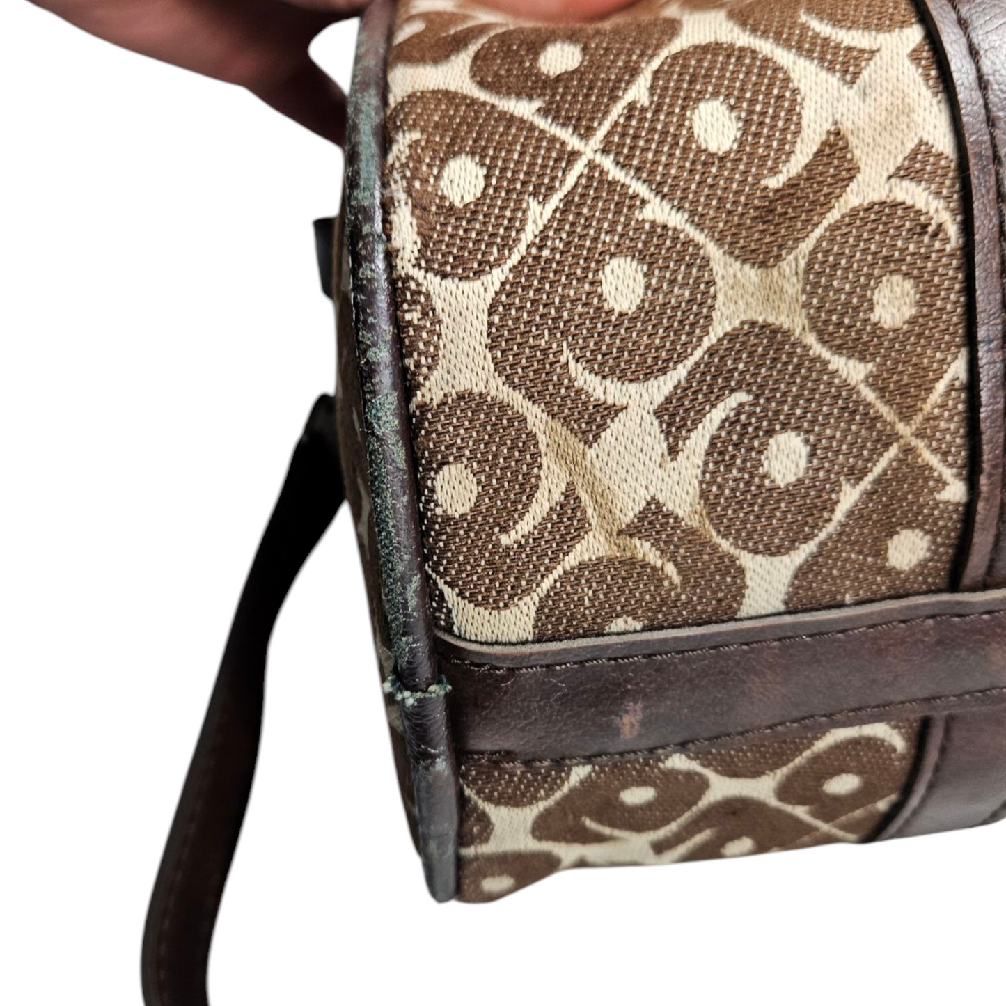 Sac bowling monogrammé toile et cuir