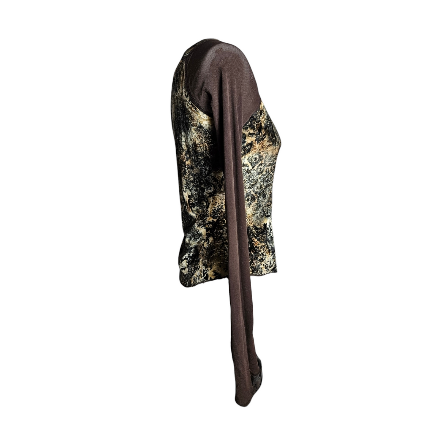 Top in voile and short velvet