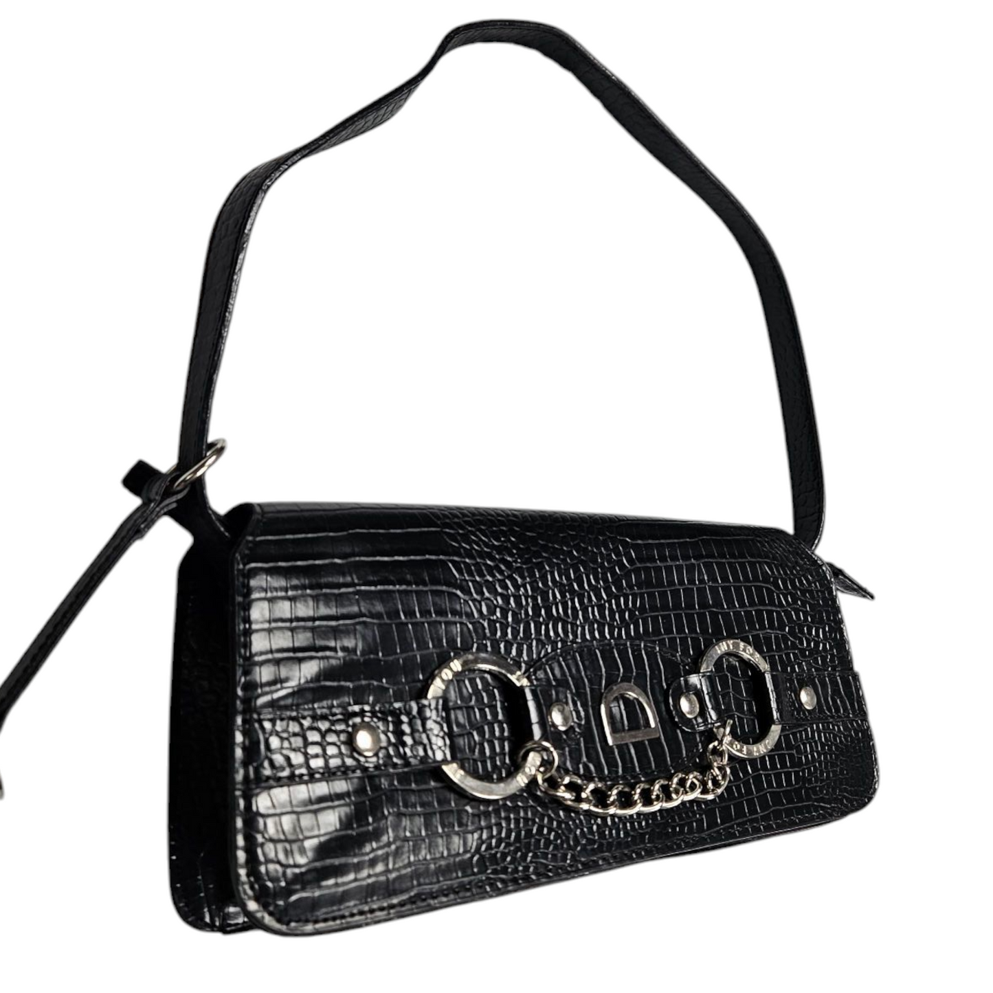 Sac baguette effet crocodile en similicuir