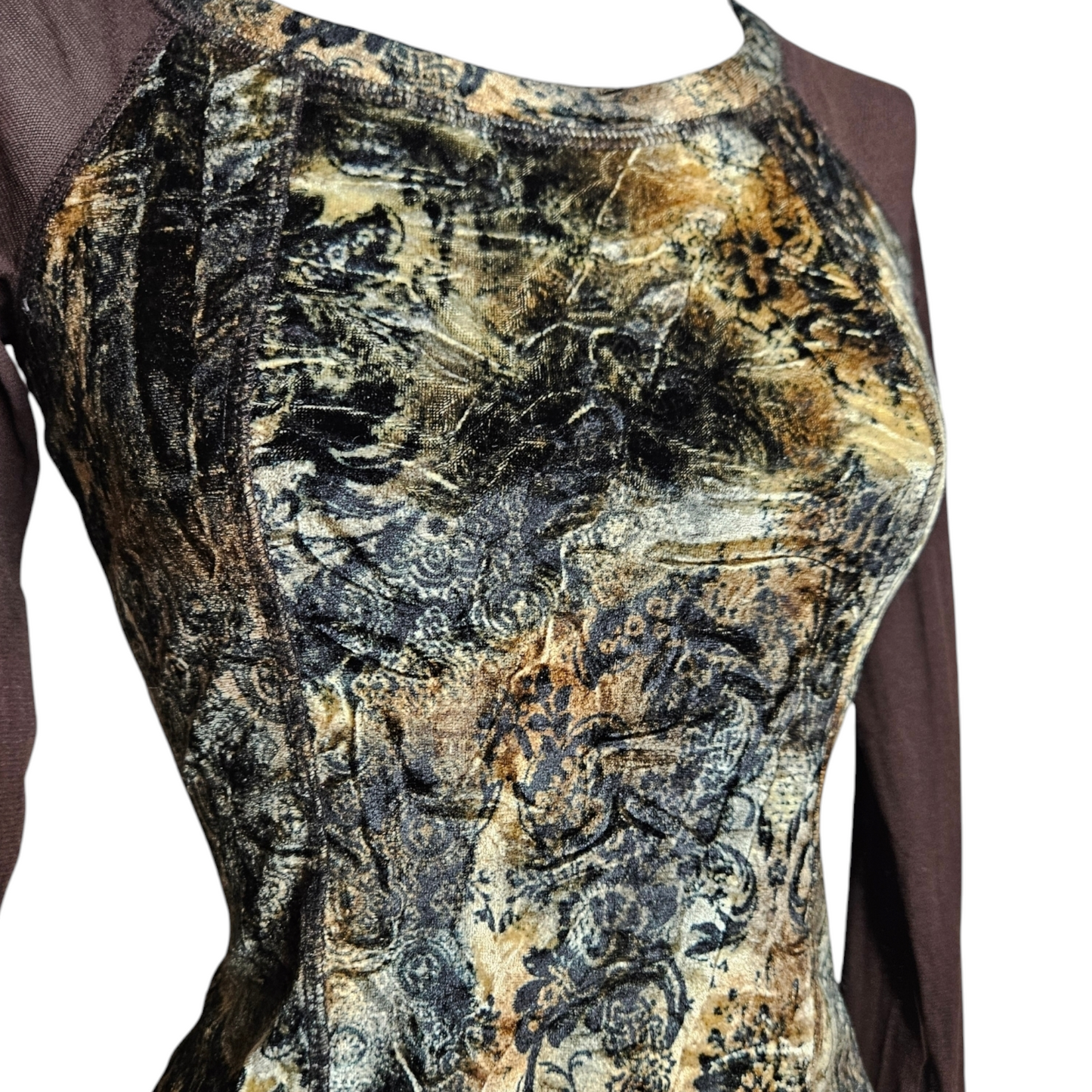 Top in voile and short velvet