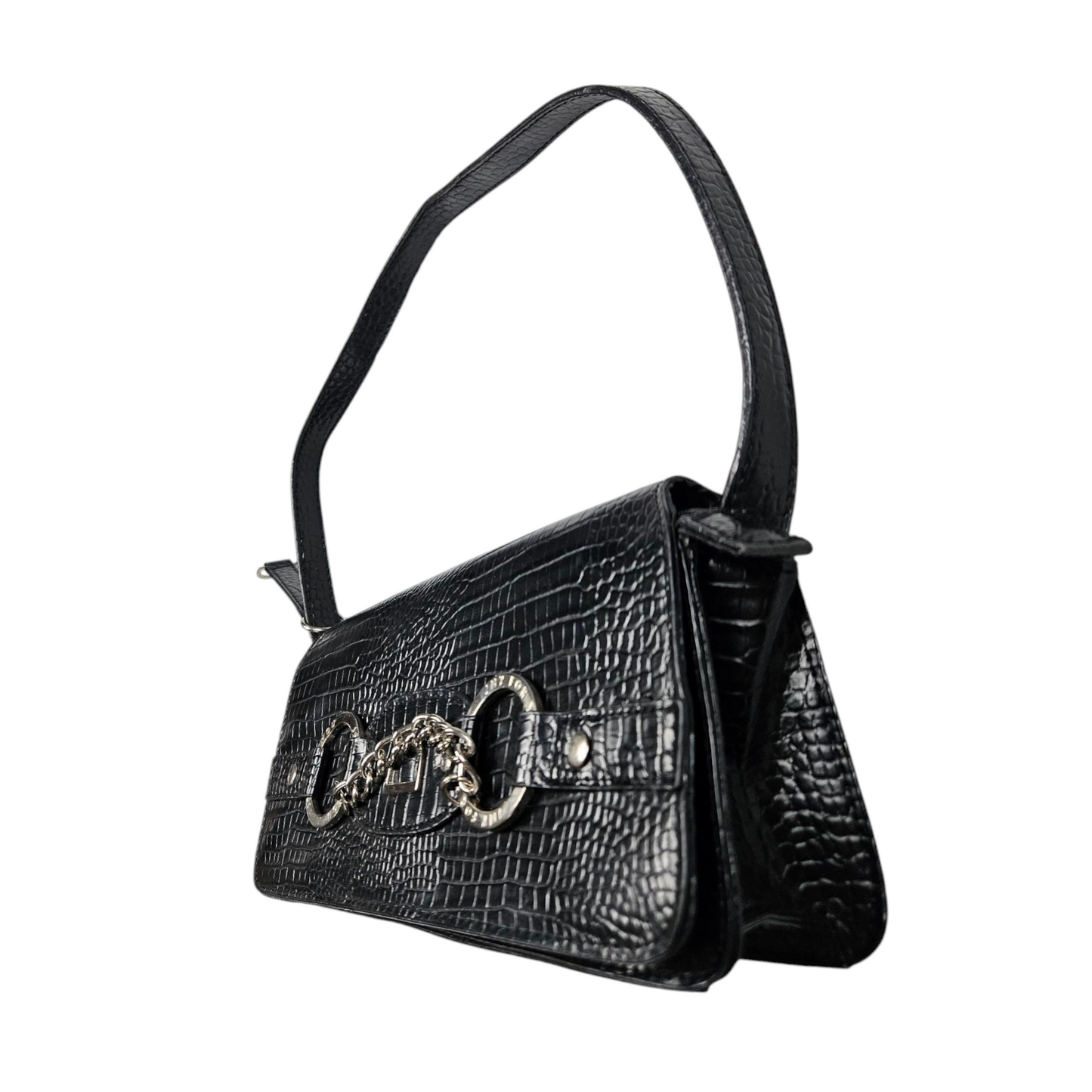 Sac baguette effet crocodile en similicuir
