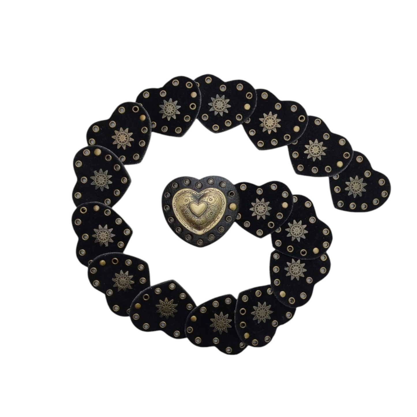 Ceinture à disques en forme de coeur
